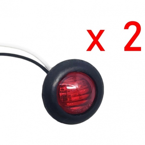 2x Mini Red 12V 3/4